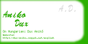 aniko dux business card
